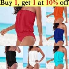 Women Printed Padded Tankini Set Ladies Swimwear Swimsuit Beach Swimming Costume