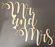 Wooden MDF Mr and Mrs