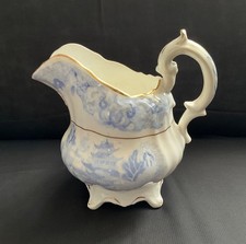 Milk jug, blue and white