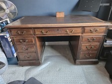 Vintage Antique Leather Topped