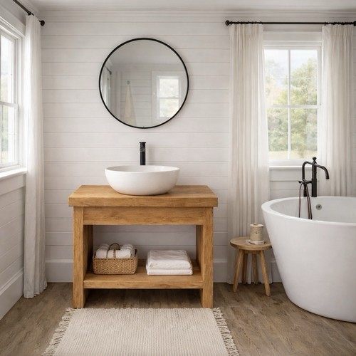 Rustic washstand sink unit - washstand,