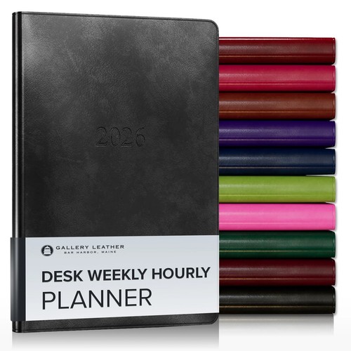 Leather desk hourly - leather, weekly