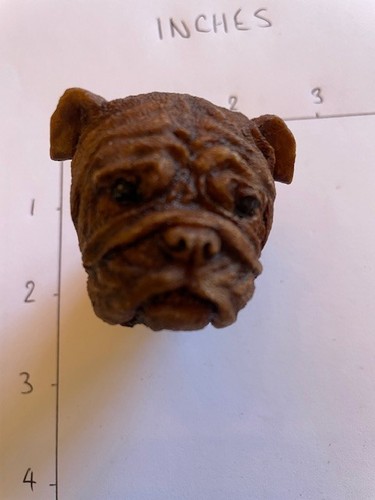 Resin bulldog head - resin,