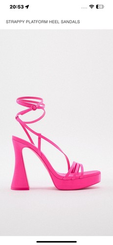 Zara hot pink platform - zara, sandals