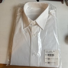 Shirt  White Long Sleeve Mans Royal Navy RN Issue Uniform Shoulder Epaulettes 41