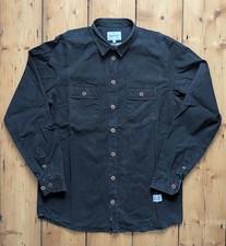 Norse Projects Villads Heavy Shirt Men's Medium Navy Blue Long Sleeve Button Up