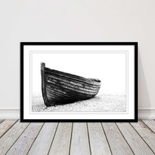 old rowing boat black and