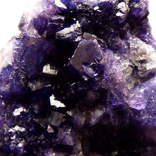 Blue john fluorite crystal - blue,