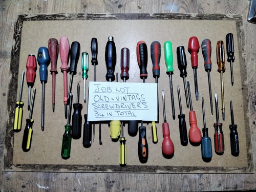 Vintage old screwdrivers - vintage, &