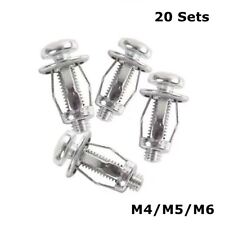 20 Sets Car Metal Screw Petal Nuts M4 M5 M6 Jack Nuts For Hollow Wall Iron Sheet