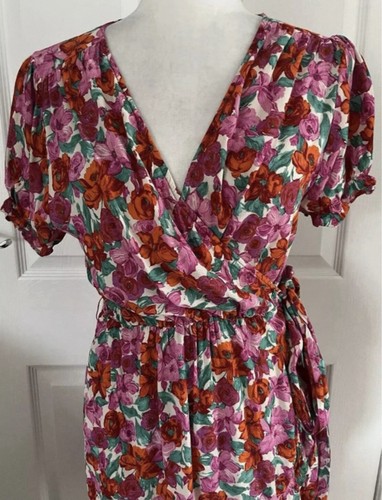 Zara floral ruffle wrap - wrap, mini