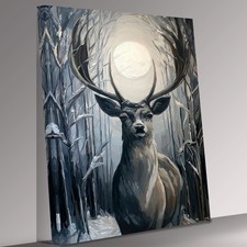 Mystic Deer Forest Canvas