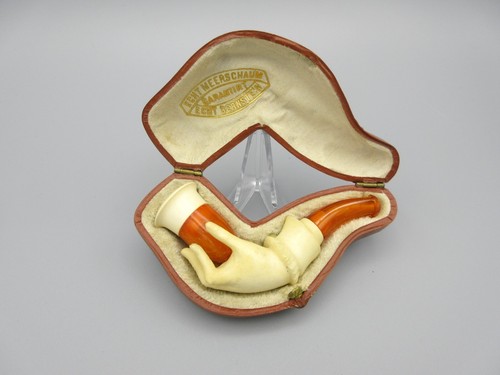 Antique carved meerschaum pipe - meerschaum,