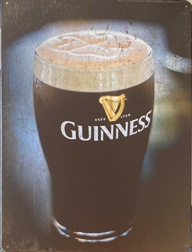 Sign time guinness glass - sign,