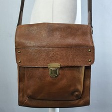 M&S Large Leather Messenger