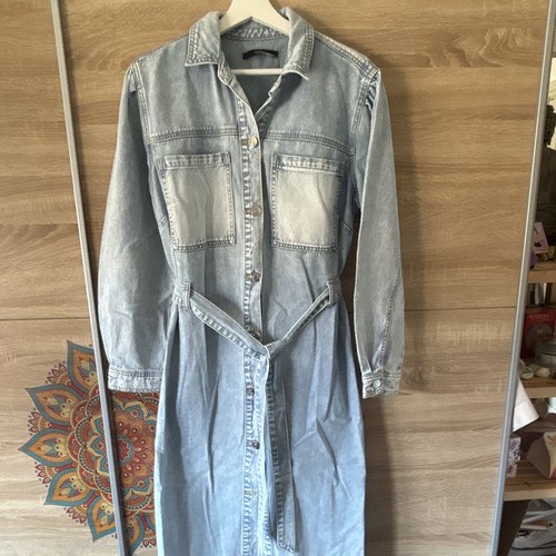 George blue denim shirt dress - george,