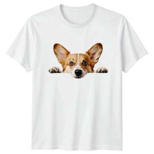 Peeking corgi shirt - corgi, t-shirt