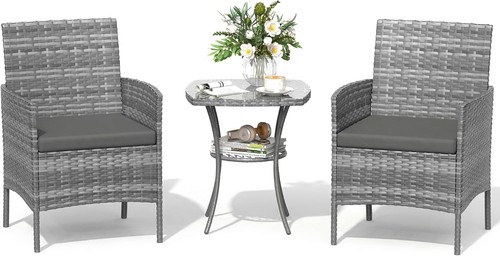 3pc rattan garden furniture - 3pc,