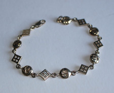 STERLING SILVER 925 HO Hallmarked Rennie Mackintosh Chain BRACELET 7.75"