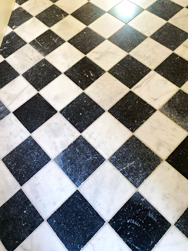Black white check square - black,