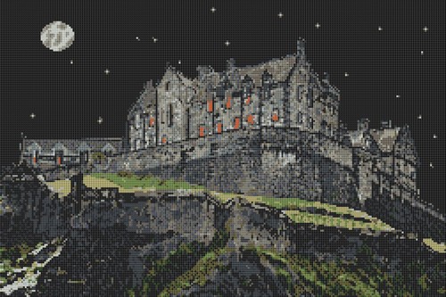 Edinburgh castle night - castle, at