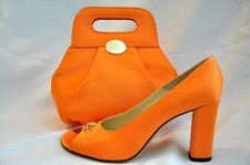 Italian Satin Shoe and Bag for