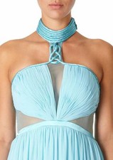 Forever Unique Aliyah Dress Soft Maxi Mesh Size 12 Uk BNWT RRP £248 Turquoise
