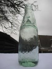 NICE EARLY VINTAGE OLD ANTIQUE 10oz CODD MARBLE BOTTLE W. UNSWORTH RETFORD c1900