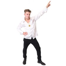 Mens disco ruffle shirt - mens,