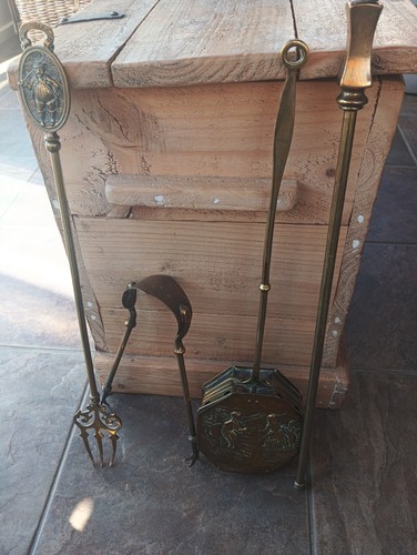 Brass fire set - brass,