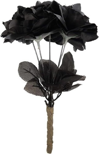 Gothic black roses bouquet - black,