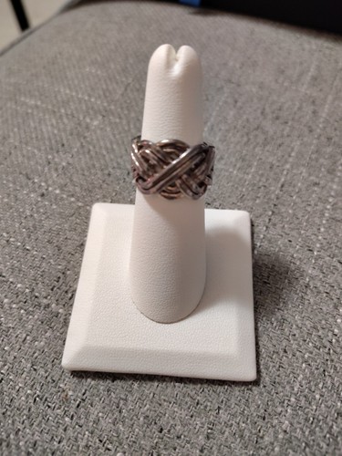 Sterling silver puzzle ring - sterling,