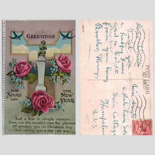 Vintage postcard christmas - -,
