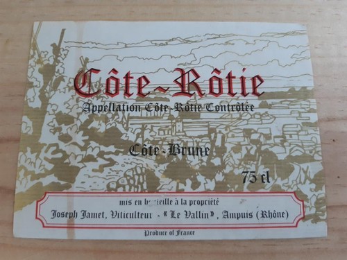Wine label côte rôtie cote - label,