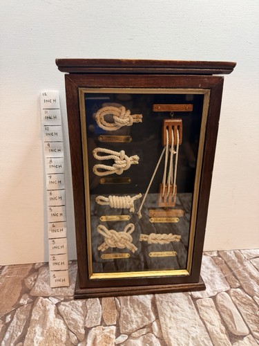 Nautical knots shadow box - nautical,