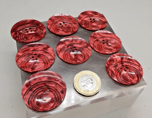 Vintage red marbled - red,
