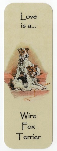 Wire fox terrier dog - wire, bookmark