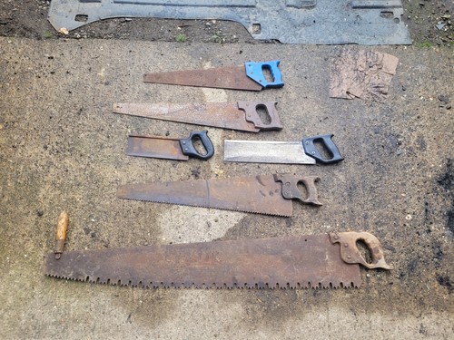 Vintage handsaws log wood - handsaws,