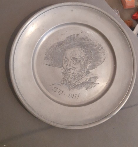 Pewter wall plaque charger - wall,