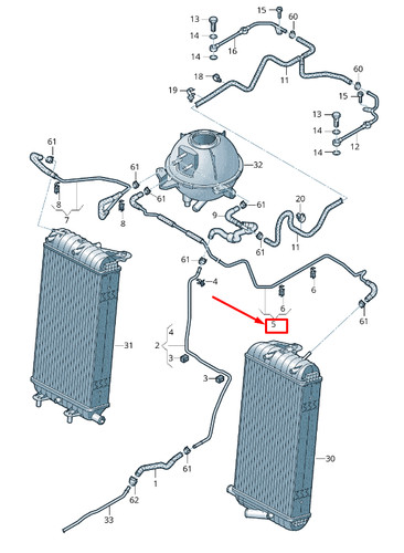 Audi left cooler - 4s, for