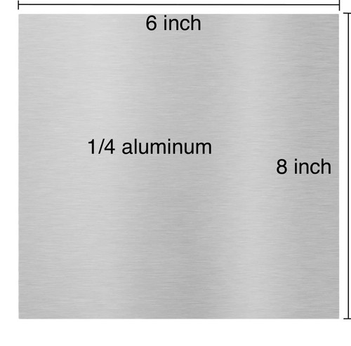 Aluminum plate 6 х - aluminum, 6”х