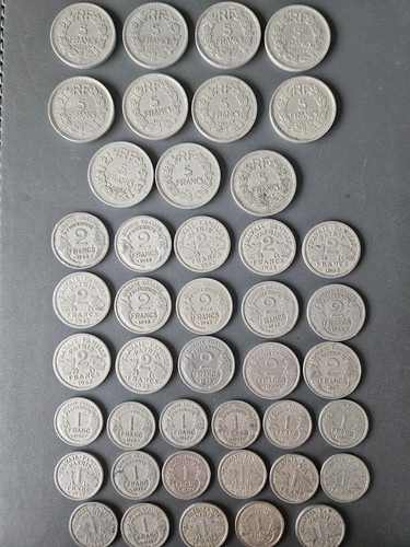 France 1940s aluminium coins - aluminium,