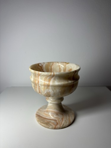 Vintage onyx marble pedestal - marble,