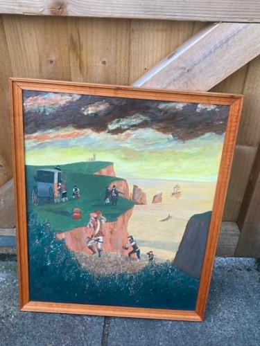 Vintage original oil painting - vintage,