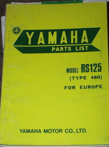 Yamaha rs125 type 480 - yamaha, part