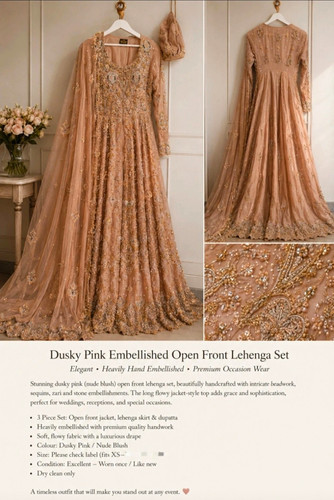 Dusky pink bronze embellished - pink,