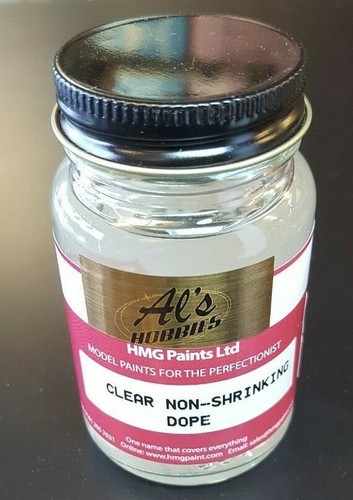 Clear non shrinking dope by - clear,