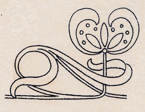 Vintage embroidery transfer - embroidery,