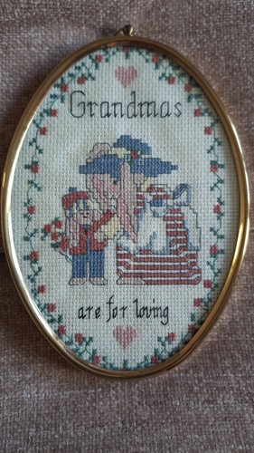 Vintage cross stitch grandmas - vintage,