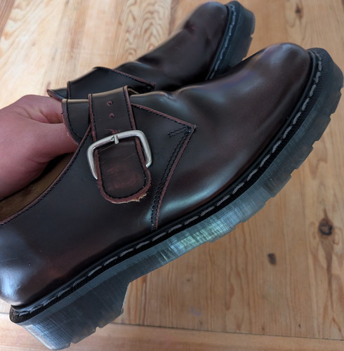 Solovair burgundy leather monk - solovair,